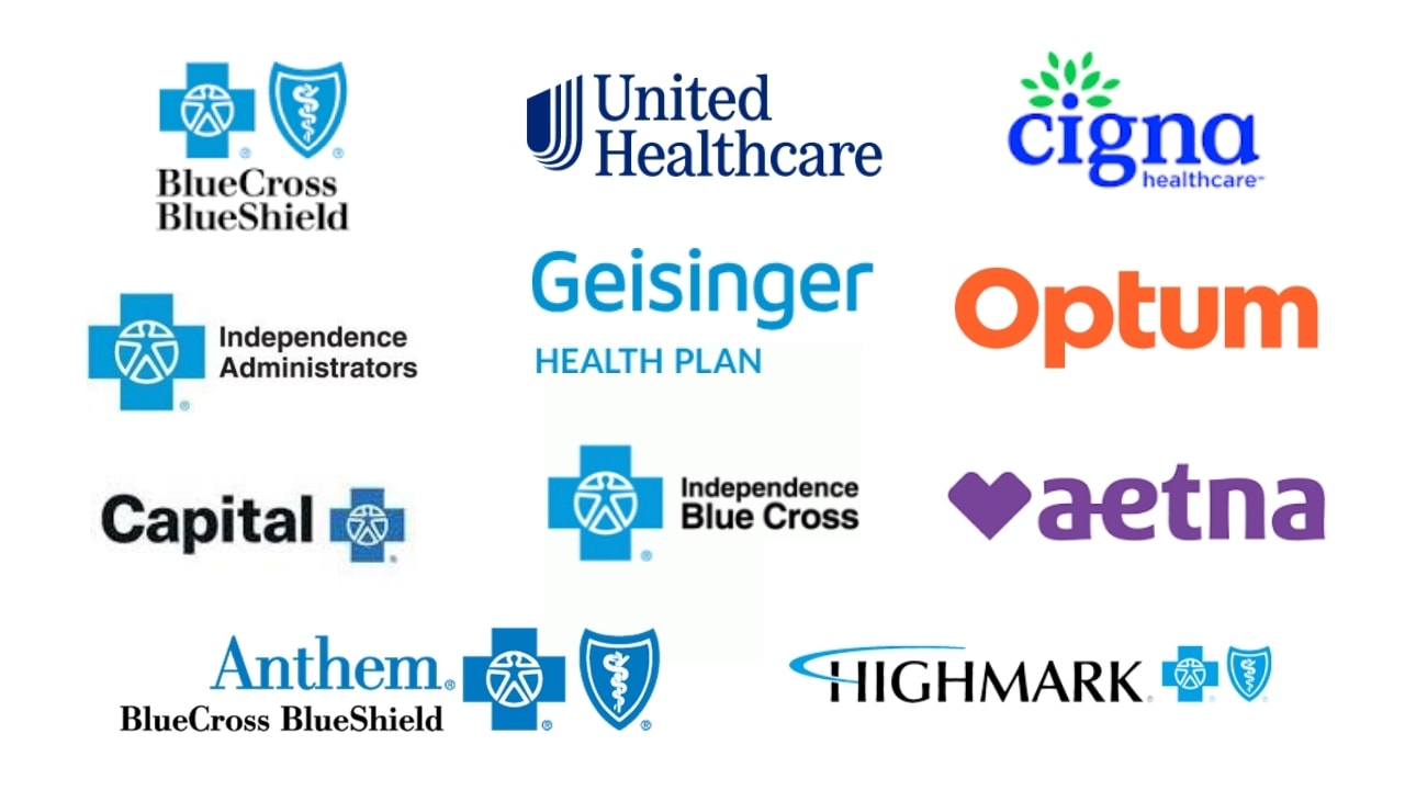 Logos for accepted health insurance providers
